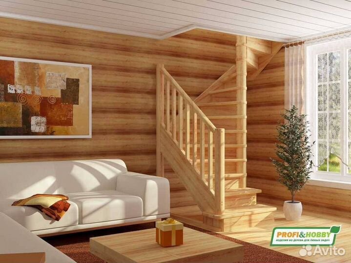 Лестница деревянная лс-05м