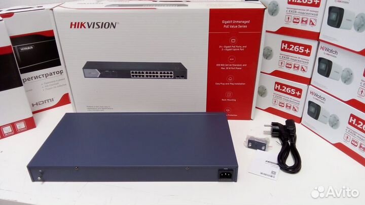 DS-3E0526P-E/M 24 POE канала hikvision коммутатор