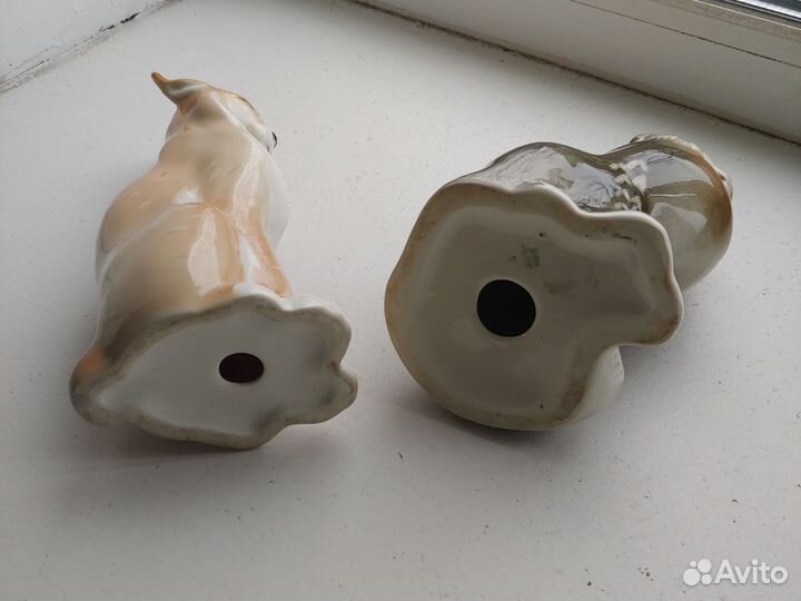 Фарфоровые статуэтки рысь кот