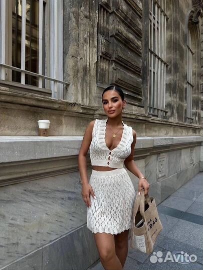 Вязаный костюм женский