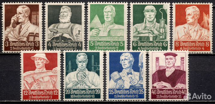 1935 Германия Костюмы Mi 588-597 Люкс MNH