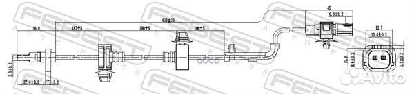 Датчик ABS передний правый 03606008 Febest