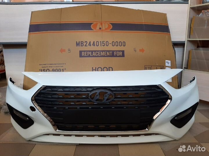 Hyundai Solaris 2 новый бампер под покраску