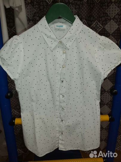 Рубашка блузка школьная, рост 146