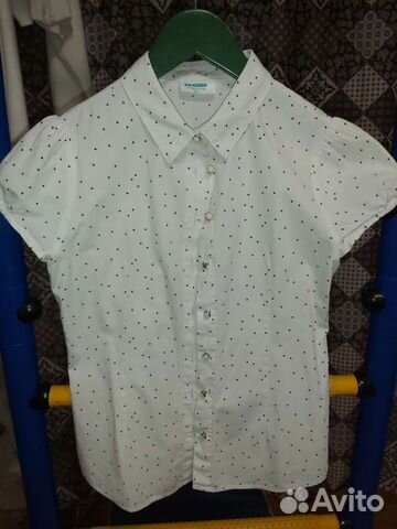 Рубашка блузка школьная, рост 146