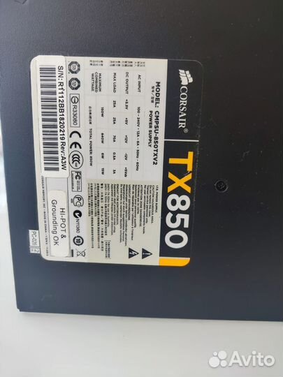 Блок питания corsair TX850