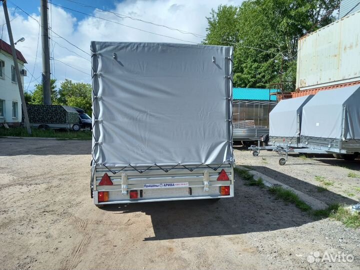 Двухосный прицеп в рассрочку с тентом аэро 150 см