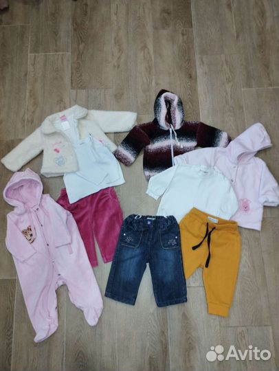 Детская одежда для девочек пакетом 62 68