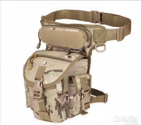 Тактическая поясная сумка (мультикам, олива)
