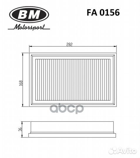 Фильтр воздушный almera, murano, note FA0156