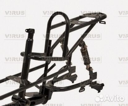 Рама металическая с амортизатором для электровелосипеда