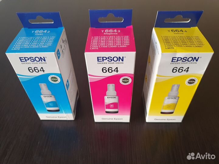 Новые оригинальные чернила для принтеров и мфу Eps