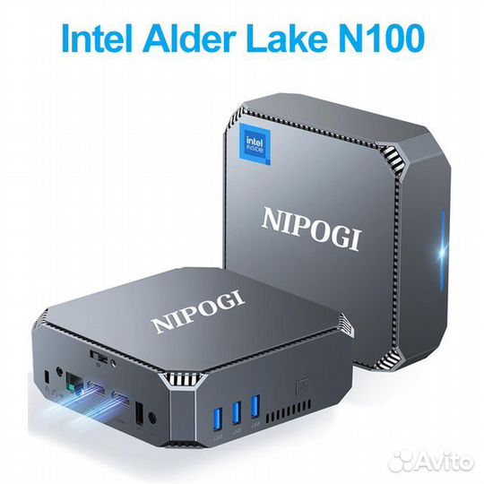 Мини-пк nipogi (Intel N100 DDR4 16гб 512гб)