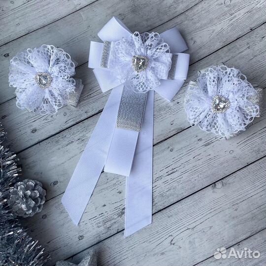 Школьные бантики/галстук брошь