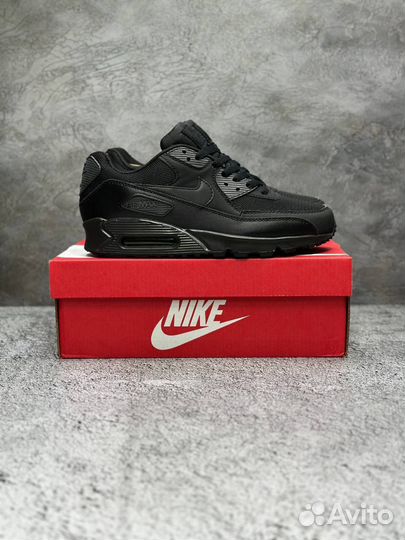 Кроссовки Nike Air Max 90 черные арт:340