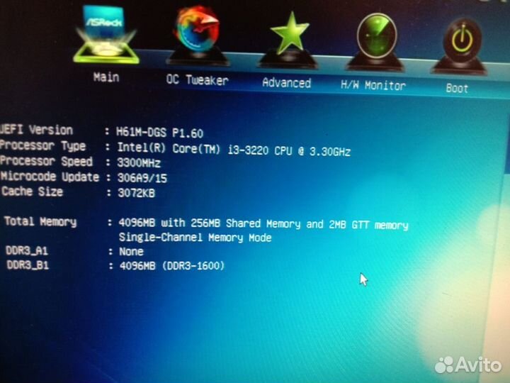 Материнская плата с процессором core i3