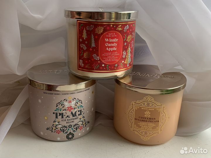 Свечи bath and body works новогодняя коллекция
