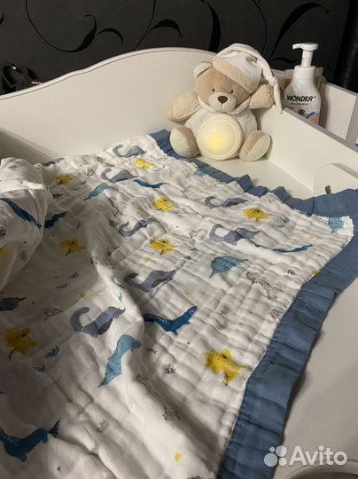 Детское одеяло детское полотенце 100%хлопок муслин