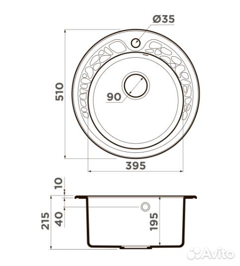 Мойка Tovada 51 be арт. 4993363