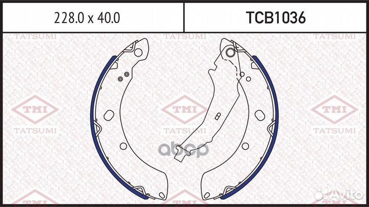 Колодки тормозные VW polo 11- задн. TCB1036 TAT