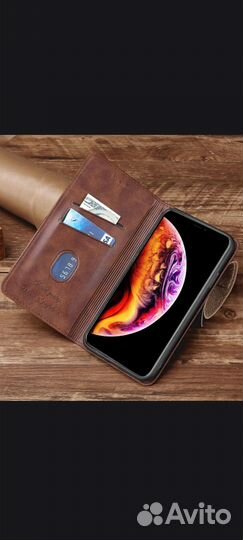 Кожаный флип чехол на Samsung Galaxy J7