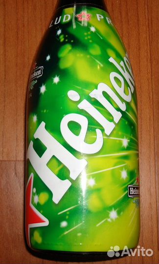 Бутылка пустая от пива.Винтаж.Heineken Salute.1.5