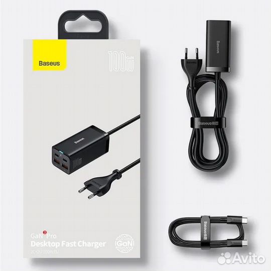 Сетевое зарядное устройство Baseus GaN3 Pro 2U+2C