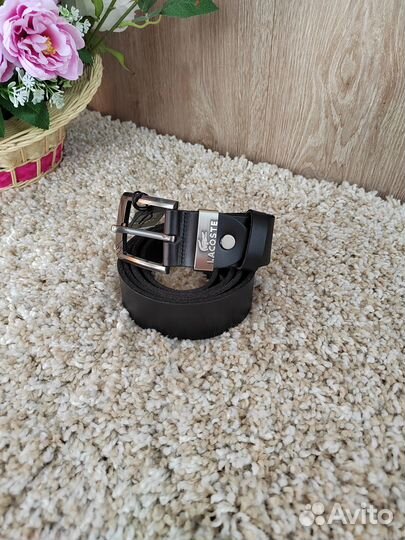 Мужской кожаный ремень Lacoste