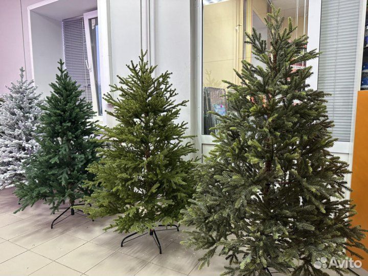 Елки искусственные, литые, светодиодные, снежные