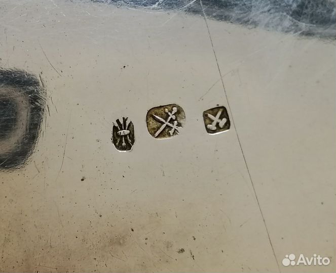 Антикварная Серебряная Шкатулка Европа 18 век