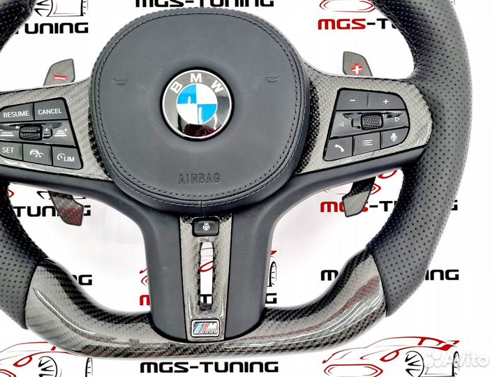 Руль + подушка BMW X7 G07 стиль M карбон X7M