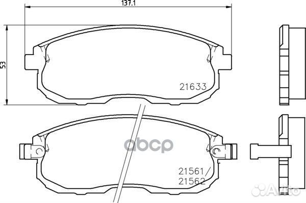 Колодки тормозные перед infiniti G, I30, nissan