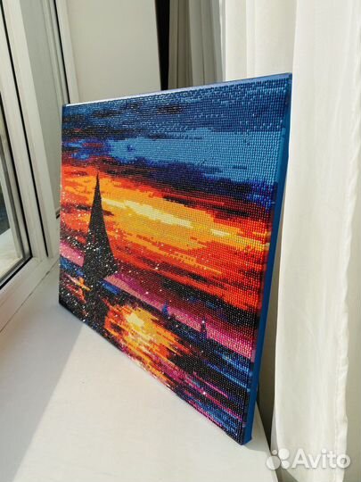 Алмазная мозаика готовая на подрамнике