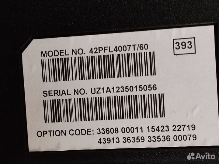 Запчасти телевизора Philips 42FL4007T