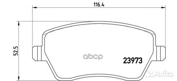 Колодки тормозные дисковые перед LCV P68033