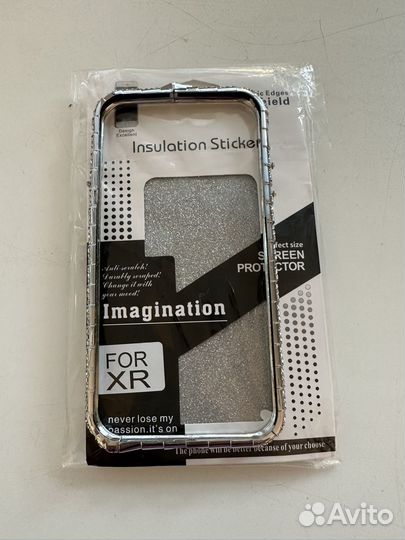 2 Бампера Стразы + 2 Защитные пленки на iPhone XR