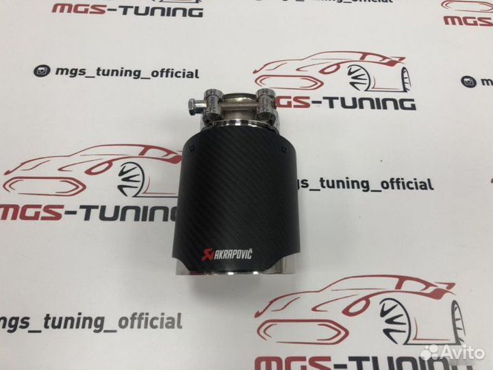 Насадка Akrapovic New карбон одинарная 102 мм