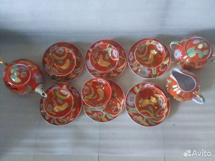 Чайный сервиз Золотой олень Дулево 60-70 г