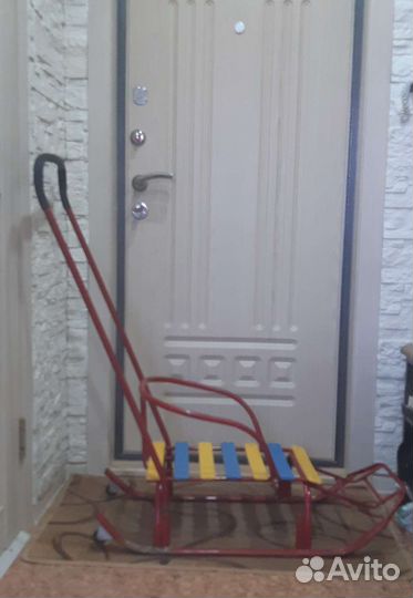 Детские санки с сиденьем Ника