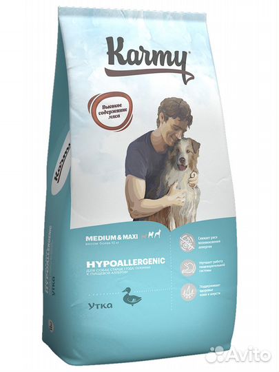 Karmy Hypoallergenic Medium&Maxi Adult (утка) 14кг