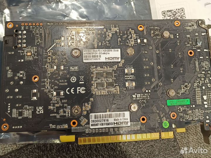 KFA2 geforce gtx 1650х 4gb