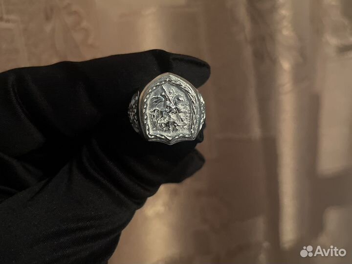 Кольцо серебро