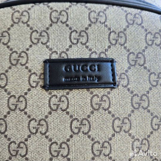 Рюкзак мужской канва кожа Gucci серый