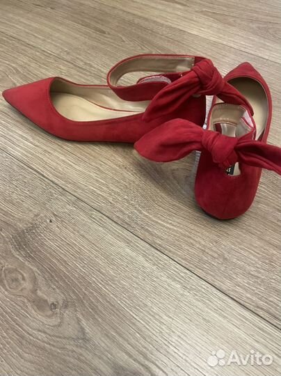 Замшевые балетки 40