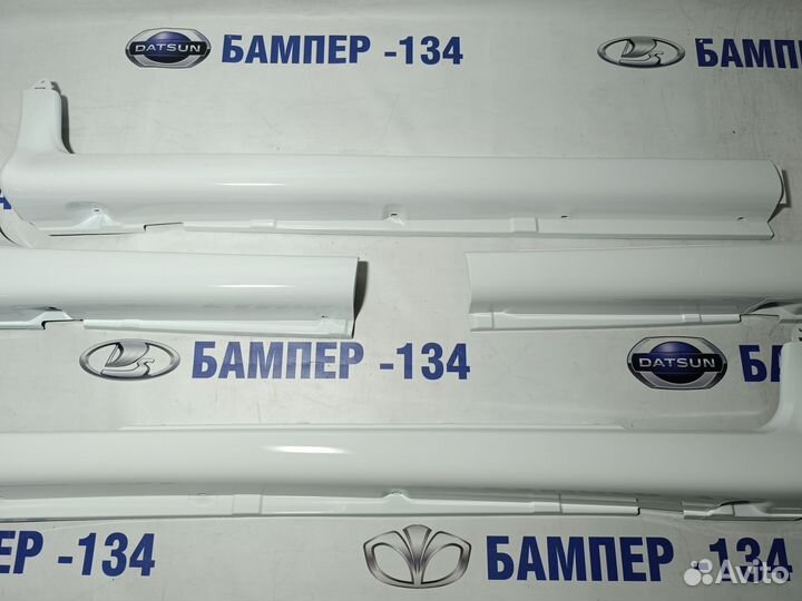 Пороги 2114,2115 в цвет кузова белое облако 240