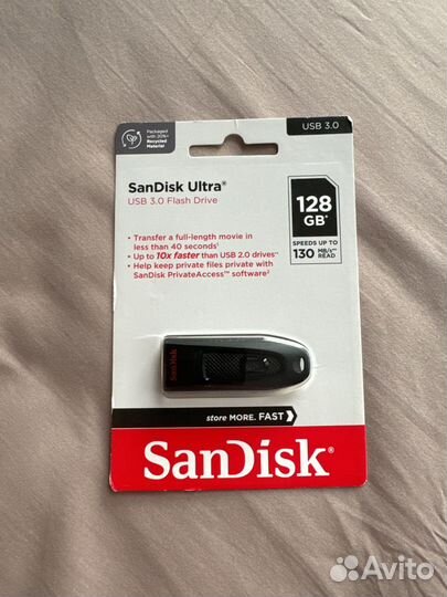 Флешка SanDisk Ultra USB 3.0 128gb