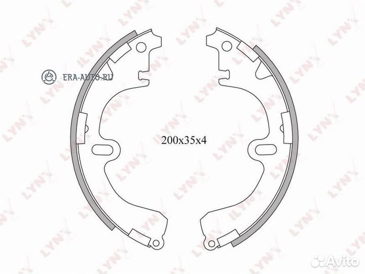 Lynxauto BS-7503 Колодки тормозные барабанные зад