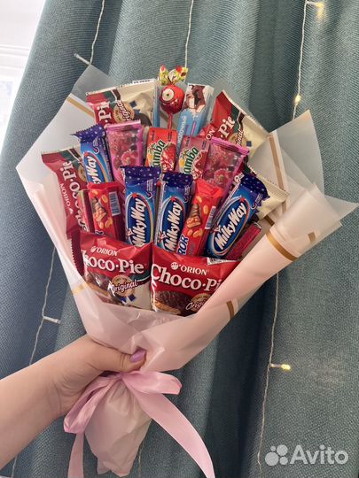 Сладкие букеты из конфет