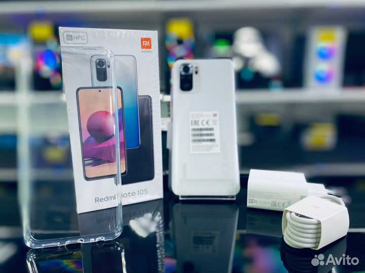 Белый Xiaomi Redmi Note 10S NFC 6+64/Amoled/64Mp