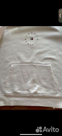 Белое худи Tommy Hilfiger